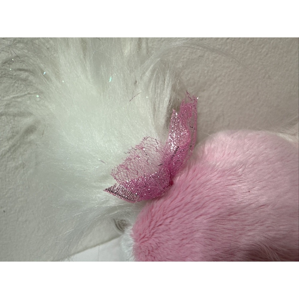PUPPY SURPRISE Plush Toy Dog /puppies 2014 Pink White Sparkle Bow Stuffed Animal - Picture 5 of 13